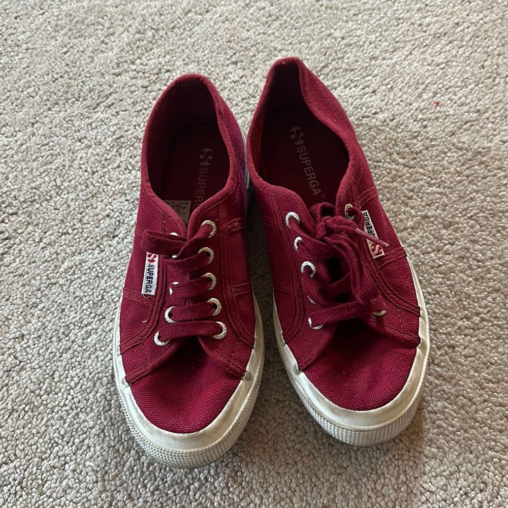 Superga Maroon Sneakers size 6.5 W